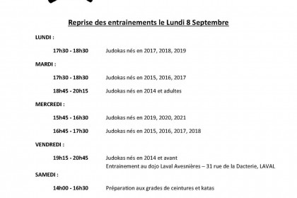 Rentrée sportive 2025-2026